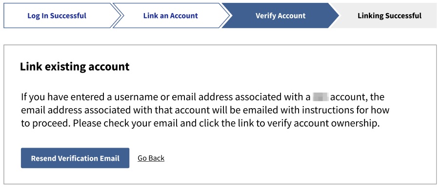 A screenshot of resend verification email form