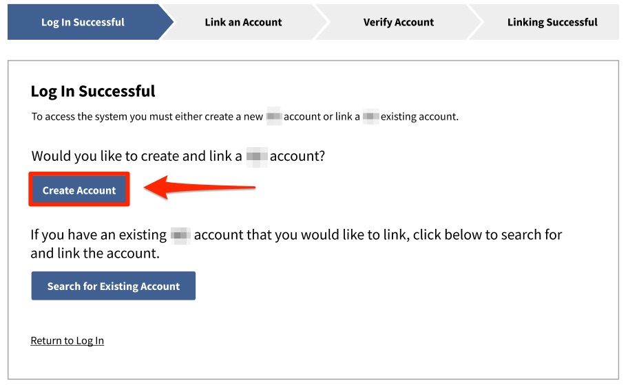 A screenshot of create account button automatically generated